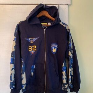 Cotton Stretch Unisex Embroidered Zip Down Hoodie Has Matching Pants Separately